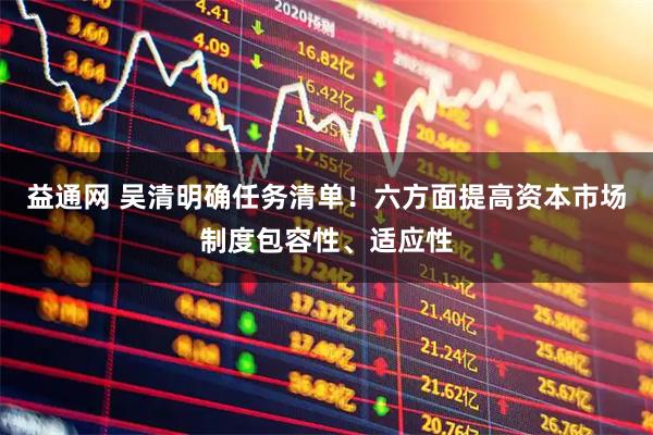 益通网 吴清明确任务清单!六方面提高资本市场制度包容性、适应性